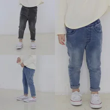 Осенняя одежда для девочек, стиль, облегающие мягкие эластичные леггинсы для детей, детские осенние джинсы