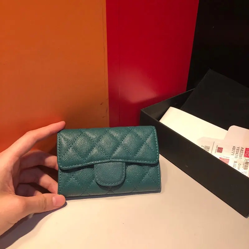 

New C home high-end customized brand luxury caviar wallet pocket pocket purse cowhide production