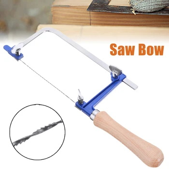 

24inch Mini Saw Bow Portable Woodworking Saw Bow Jewelry Wire Carved U-shaped Hand Hacksaw Tool Adjustable from 10 to 140mm