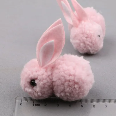 Мини-заказ 2 шт Kawaii Шерсть Войлок животных Кролик патч стикер Gir ювелирное изделие для волос повязка на голову одежда декор обуви ручной работы - Цвет: 4