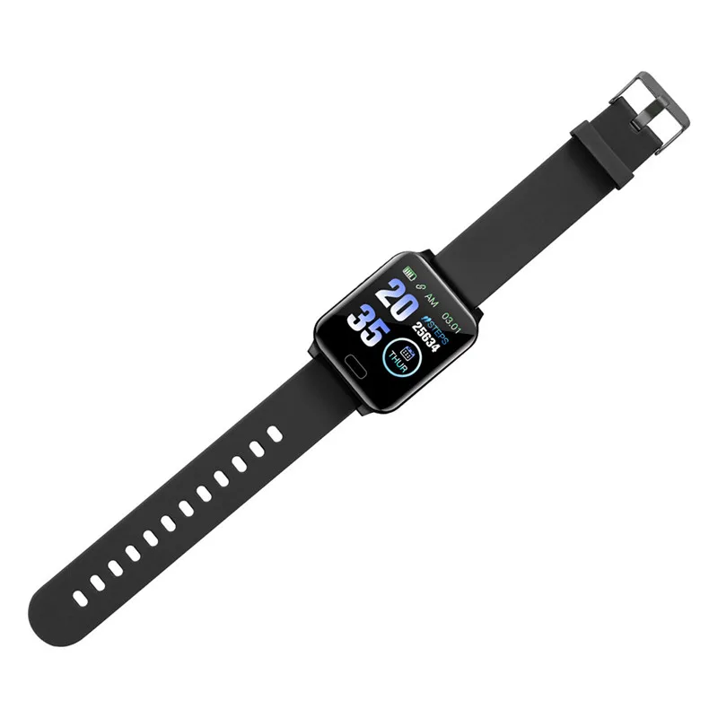 NFC смарт-браслет спортивные водонепроницаемые Смарт-часы пульсометр кровяное давление шаг монитор сна напоминание о звонке здоровье браслет - Цвет: Черный