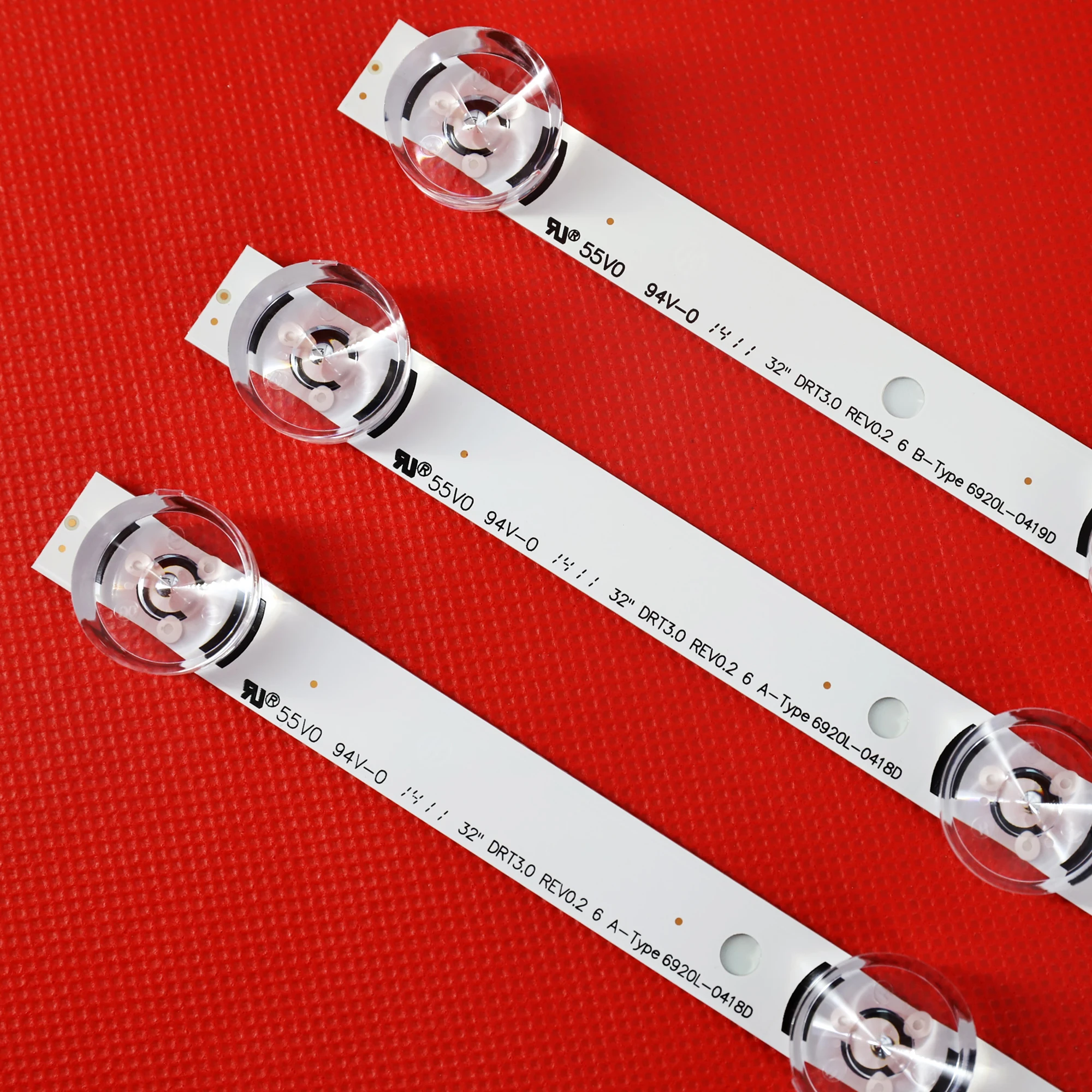 3PCS LED strip for LG DRT 3.0 32"_A/B 32MB25VQ 32LB5820 32LF580V 32LB5610 LC320DUE 32LB551U 32LB650V 32LF570V 32LF582V 32LF560V |