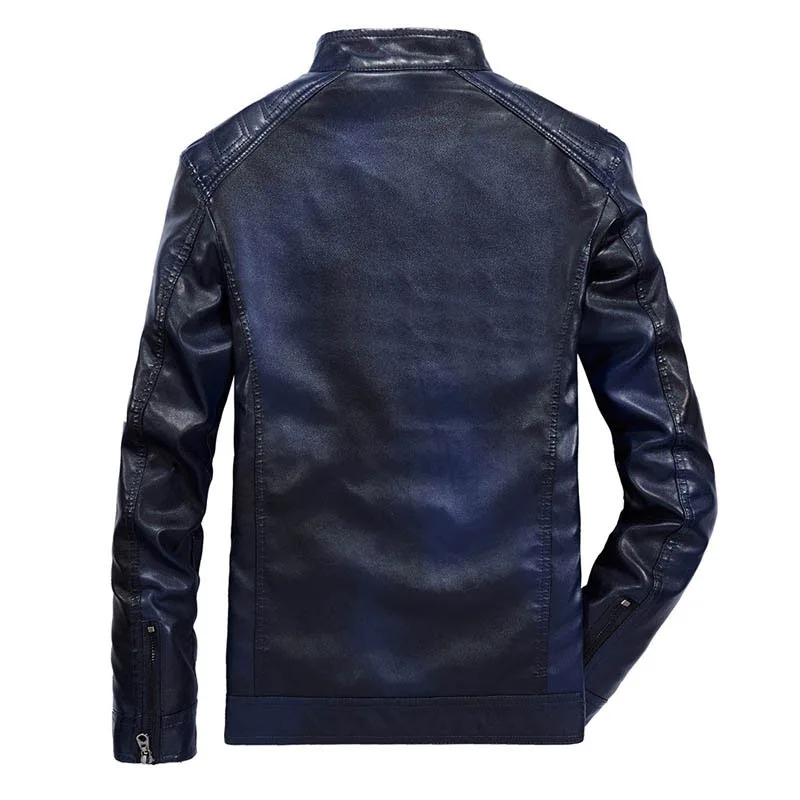 KIOVNO Mens Fashion Pu Leather Jackets Coats Fleece Lined Motorcycle Leather Jackets Outwear For Male Size M-3XL Windbreak (1)
