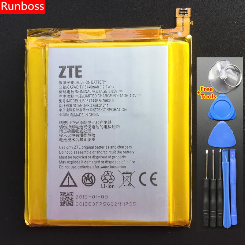 3140 мАч Li3931T44P8H756346 Аккумулятор для zte Axon 7/Axon 7 S/A2017/A2017U/A2017G/A2018/Grand X4/Z956 5,5 дюймовый аккумулятор