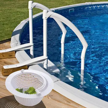 

Plastic Handle Swimming Pool Pond Skimmer Anti-clog Lightweight Strainer Basket with long service life and brittle resistance