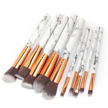 

10PCS Marbling Makeup Brushes Set Foundation Powder Blusher Eyeshadow Concealer Lip Eye Face Cosmetics Beauty Makeup Tools New