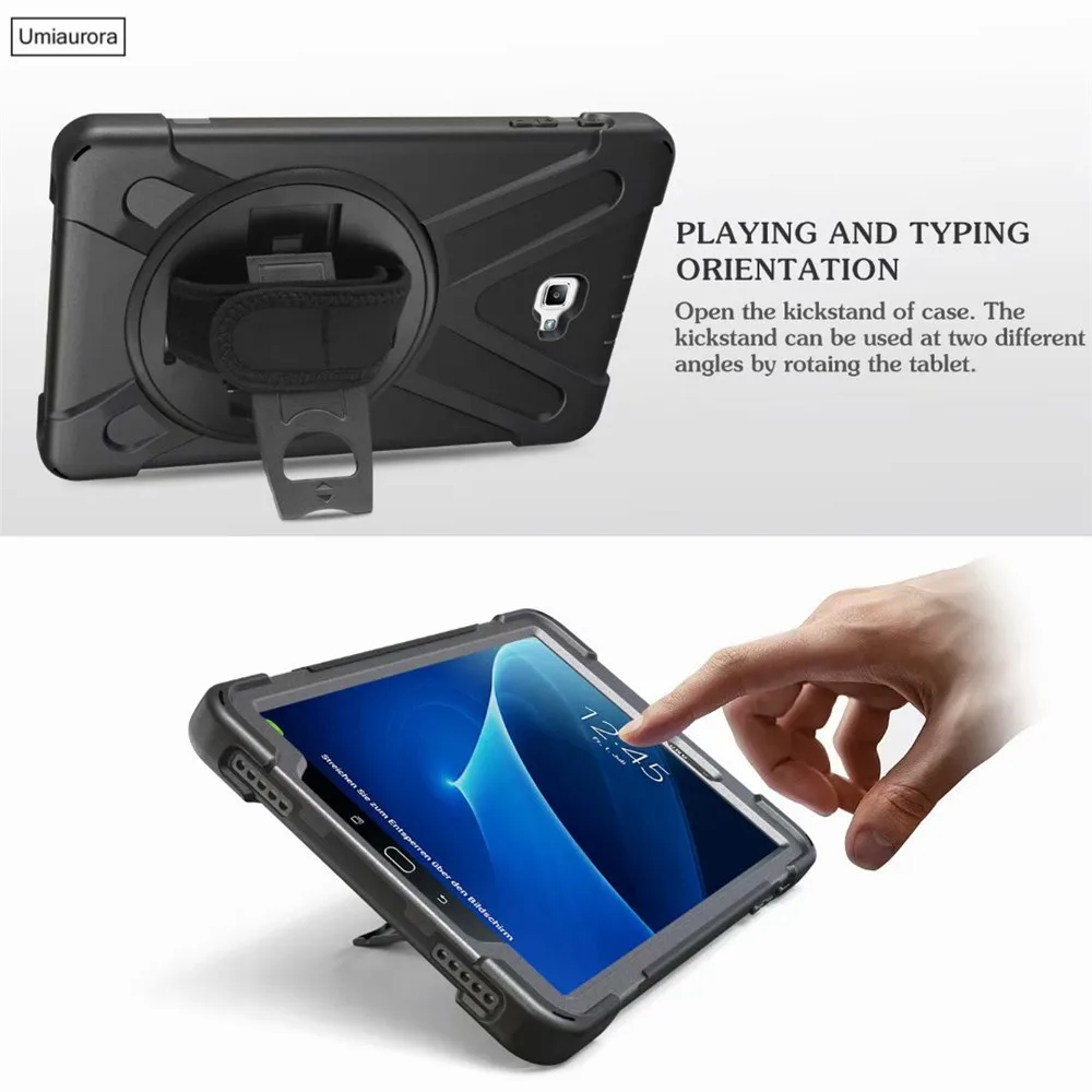 Armadura Heavy Duty para Samsung Galaxy Tab a6 101 Polegadas 2023 T580 Sm-t580 Sm-t585 s Caneta Sm-p580 Sm-p585 Stand Capa à Prova de Choque Case - Imagem 4