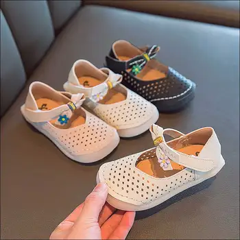 

Kids Shoes for Children Girls Princess Hollowed Leather Shoes Girl Sneakers 2020 Fashion Baby Toddler Casual Shoe Tenis Infantil