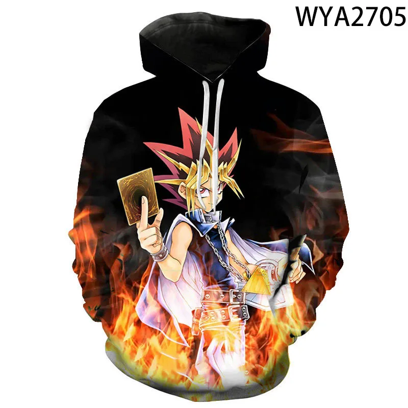 Новые повседневные толстовки Yu Gi Oh модные мужские и женские детские с 3D принтом