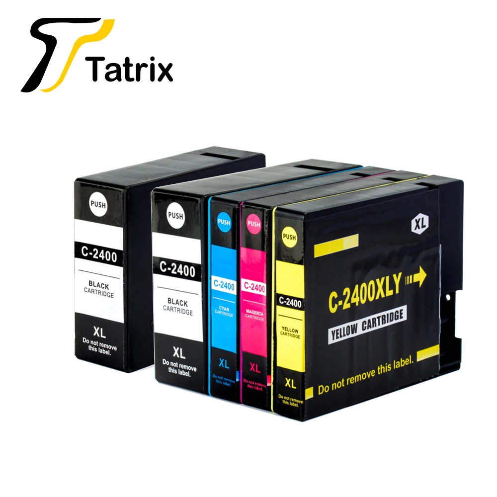 Tatrix Ink Cartridge For PGI2400 PGI2400XL Pigment ink With Chip Compatible For Canon MAXIFY 