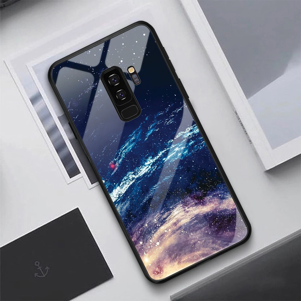 Чехол для телефона из закаленного стекла для Samaung Galaxy S9 S8 Plus Note 8 чехол с узором для Samaung S9 S8 Plus Note 8 чехлы из ТПУ с мягкими краями - Цвет: 15