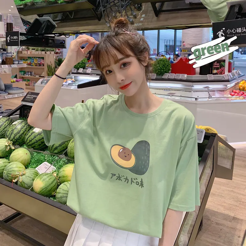 avocado green Хлопок друзья ТВ футболка femme женские рубашки женская футболка леопардовая футболка Женские футболки с коротким рукавом винтажный принт - Цвет: avocado green