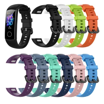 

1Pc New For Huawei Honor Band 5 4 Soft Classic Sport Wrist Strap Silicone Wrist Strap Smart Wristband Replacement Watch Band