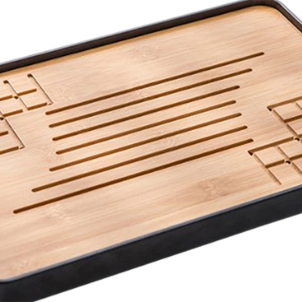  Bamboo Tea Trays Kung Fu Tea Accessories Tea Tray Table with Drain Rack Chinese Tea Serving Tray Se