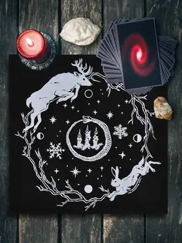

49x49CM Tarot Tablecloth High-grade Thick Tarot Divination Cards Table Cloth For Magicians Daily Board Games