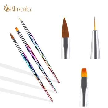 

3Pcs/Lot Symphony UV Gel Brush Set Painting Pen Acrylic Nail Design Brush Handle Manicure Nail Art Brush Gel Builder Tools