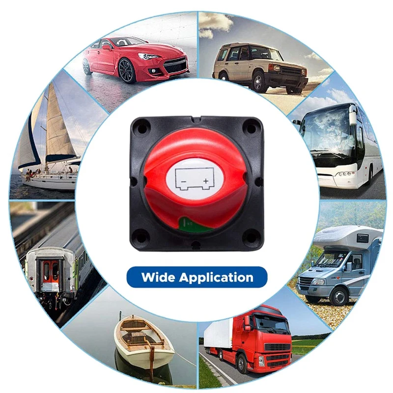 12V-48V Battery Disconnect Switch Battery Isolator Switch Master Power Cut Off Kill Switch Waterproof Marine Switch for Car RV B