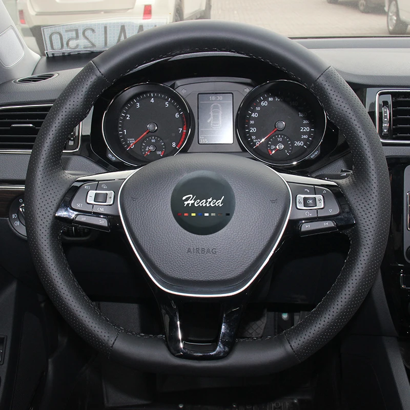 Оплетка на руль для Volkswagen VW Golf 7 Mk7 новинка Polo Jetta Passat B8 Tiguan Sharan Touran с оригинальной