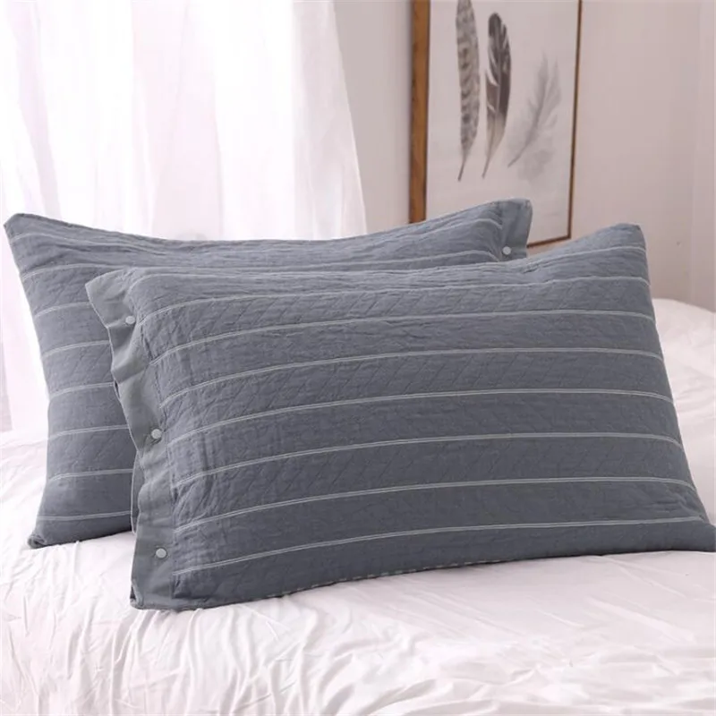 

3 Layer Muslin Cotton Children Pillowcase Cotton Gauze Pillowcase Baby adult stripe Pattern Pillowcase 50*75CM
