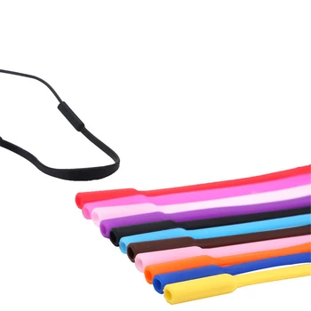 

Children Kids Elastic Flexible Silicone Lanyards High Quality 12 Colors Glasses Holder Glasses Rope Strap