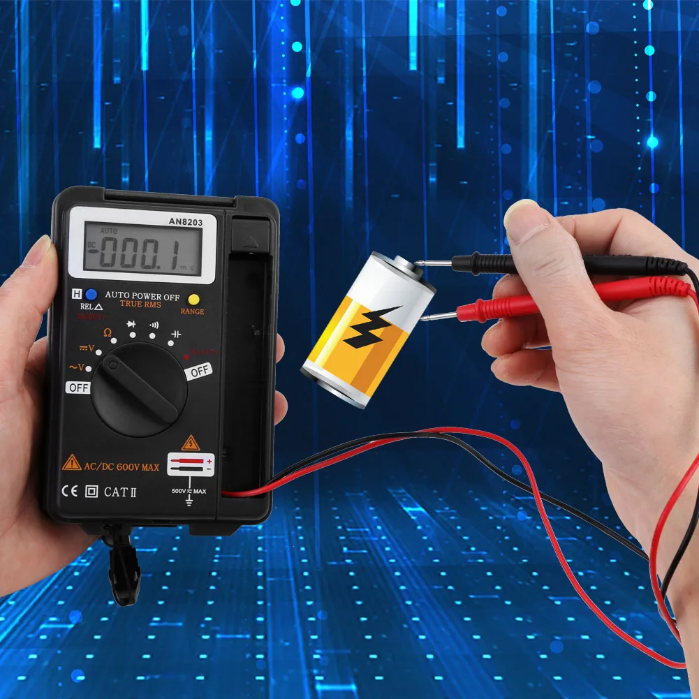 ANENG AN8203 True-RMS цифровой ЖК-мультиметр AC/DC Вольтметр Ом метр тестер 4000 отсчетов измерительные инструменты