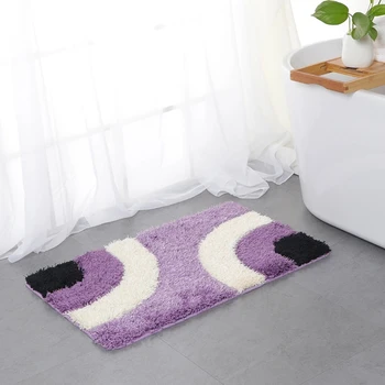 

Geometric Style Bathroom Mat Rectangular Bathroom Carpet Three-piece Toilet Mat Set Water Absorption Bath Mat tapis de bain
