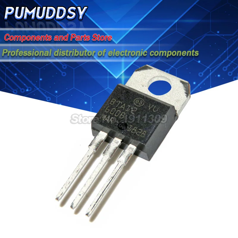 10 шт. BTA12-600B BTA12 BTA12-600 Triacs 12 Amp 600 вольт TO-220 IC | Электронные компоненты и