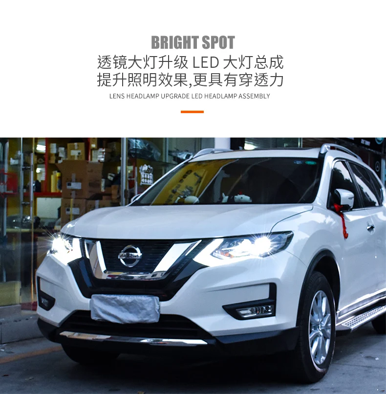 2 шт. светодиодный фары для Nissan X-Trail- светодиодный фонарь светодиодный DRL+ Динамический сигнал поворота для X-Trail светодиодный фонарь