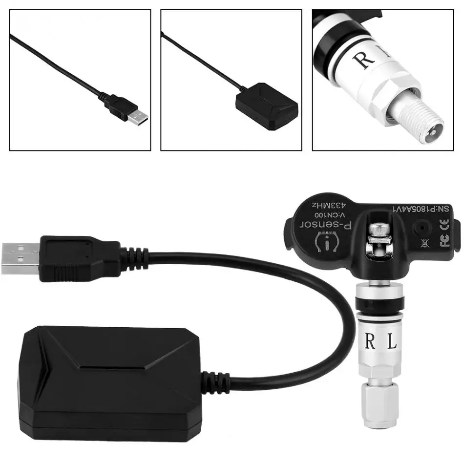 Автомобильный монитор давления в шинах, USB монитор давления в шинах, система TPMS, внутренние датчики для Android, автомобильный навигационный дисплей, автомобильный TPMS, Новинка