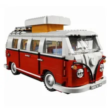 1354 pçs compatível 10220 série técnica vw t1 camper van blocos de construção modelo carro tijolos ônibus 21001 crianças brinquedos conjunto