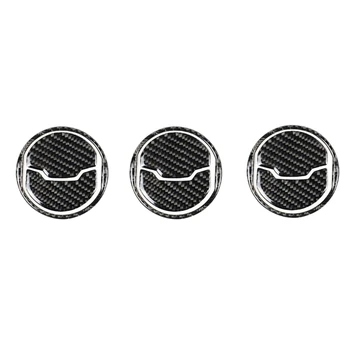 

for Ford Mustang 2015-2019 Car Interior Carbon Fiber Mustang Air Outlet Nine-Piece Sticker 3Pcs
