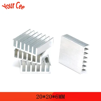 

5pcs Heatsink Heat sink Computer Cooler Radiator Aluminum for Electronic Chip Heat dissipation Cooling 20*20*6mm 20x20x6mm