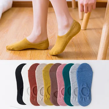 

1 Pair Summer Invisible Short Socks for Women Non-slip Boat Sock Comfortable Cotton Lace Socks Ankle Low Slipper Socks