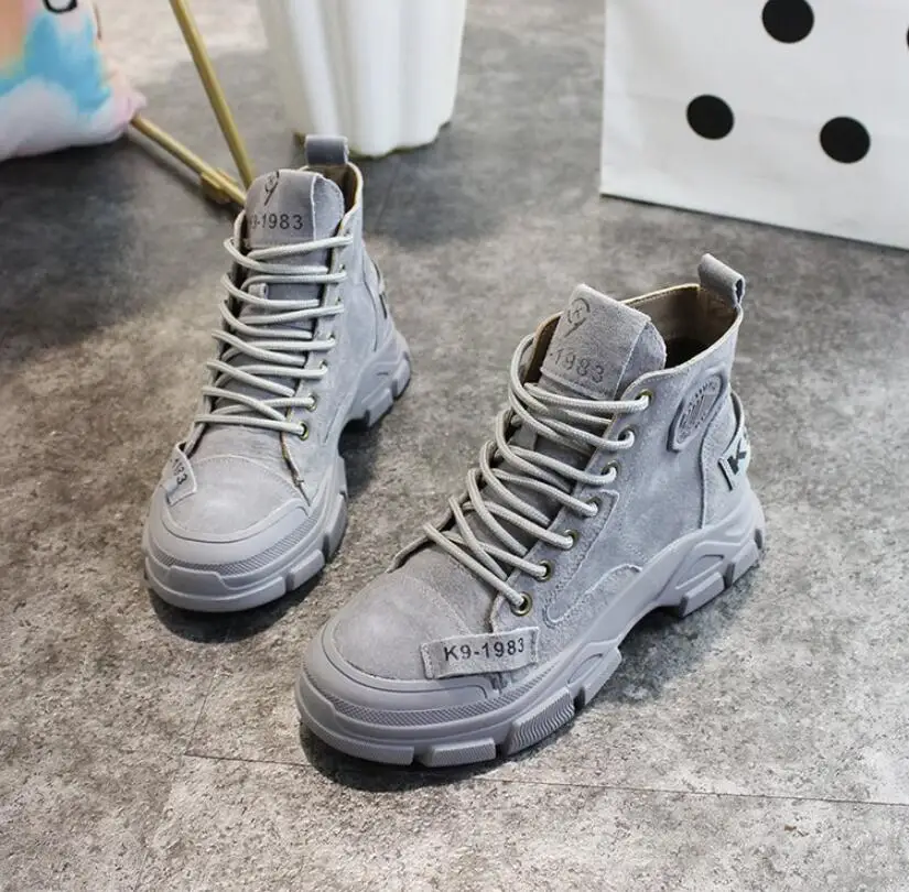 

BONJEAN 2020 Winter New Style Women Stylish Shoes Autumn Comfortable Martin Leather Boots Thick-soled Ankle Boots Female