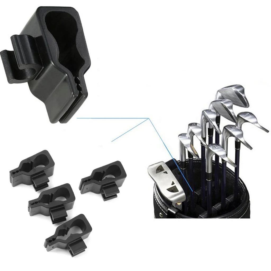 MagiDeal Golf Club Bag Clip On Putter Clamp Holder Putting Organizer Golf Training Equipment Accessories 14Pcs