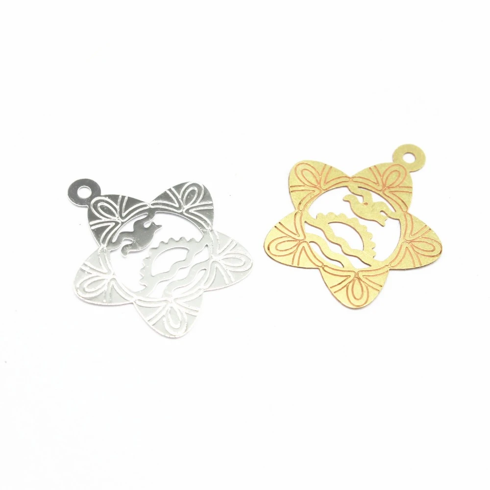 SEA-MEW-18-20mm-Copper-Sheet-Stars-Filigree-Pendant-Raw-Brass-Silver-Tone-Connectors-For-Jewelry (4)