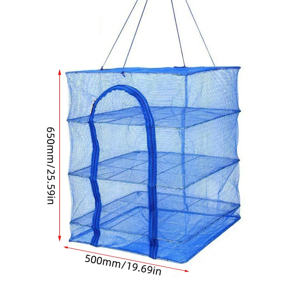 50X50X65CM Folding Sun Fishing Nets Drying Cage Square Sun Fish Cage Sunfish Net Mosquito Cage Dry Net Fishing Tackle - Цвет: 50X50X65CM