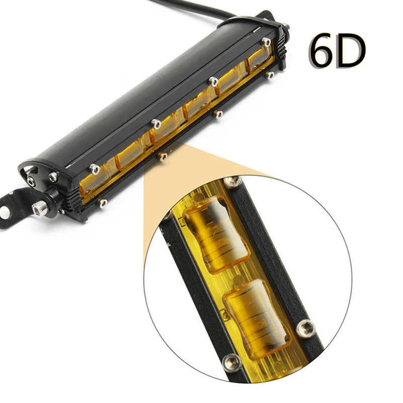 

6D 7inch 18W Slim Mini LED Light Bar Single Row Work Lights Bar Offroad Led Work Light Driving Lamp for Truck SUV ATV Boad RZR.
