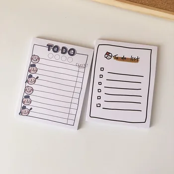 

SIXONE 50 Sheets Ins Popular Korean Cartoon Kawaii Note Book Memorandum Plan Book Memo Pad Portable Notebook Diary Stationery