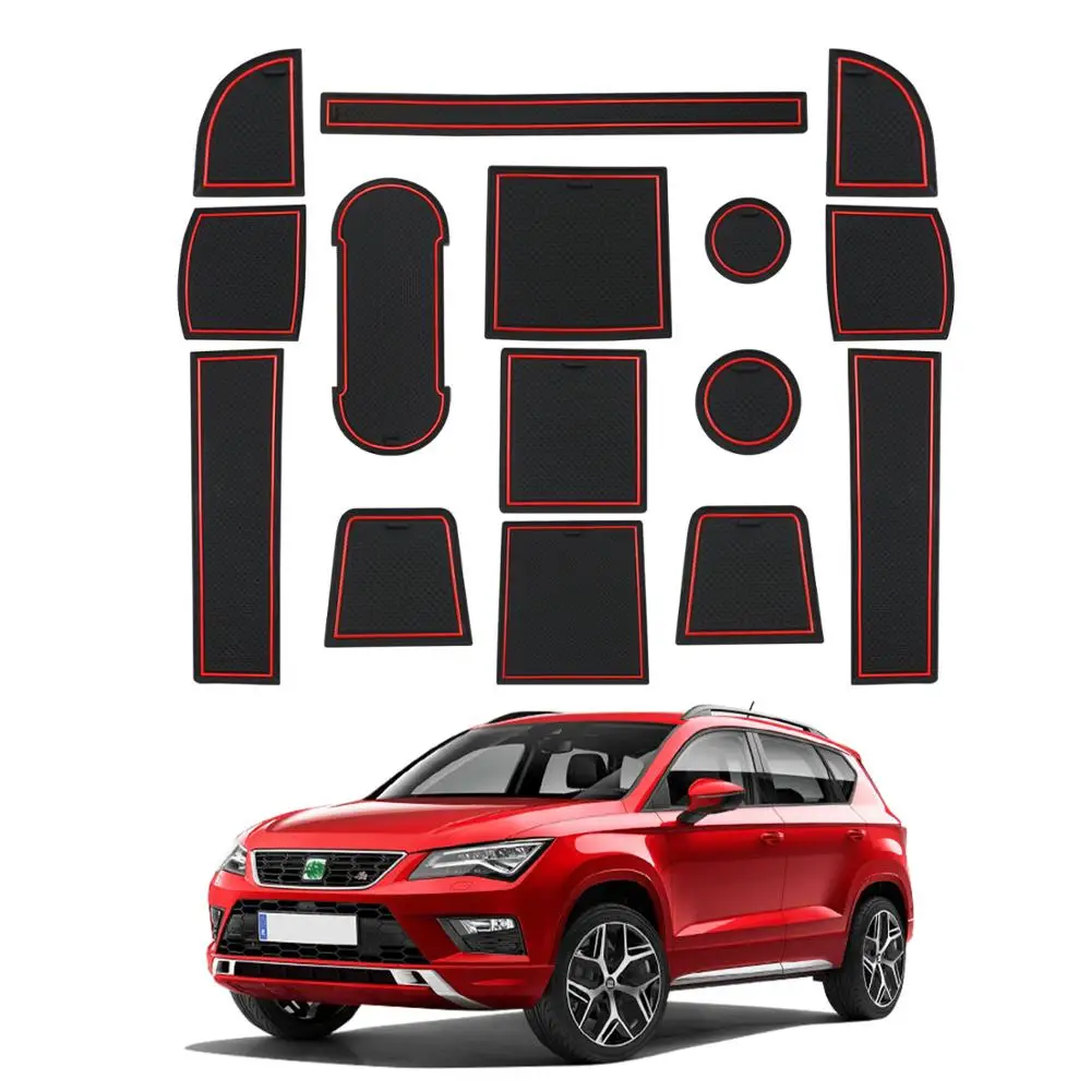 LFOTPP коврик для паза двери автомобиля Ateca SUV 2017 2018 2019 Противоскользящий