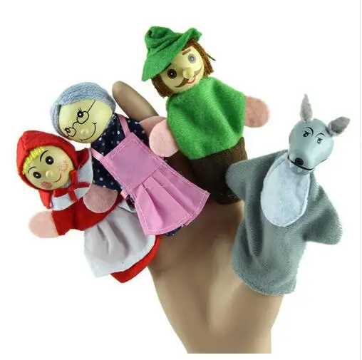 4 шт. Детский обучающий маленький красный для верховой езды пальчиковые куклы интеративные привлекательные интересные игрушки для детей