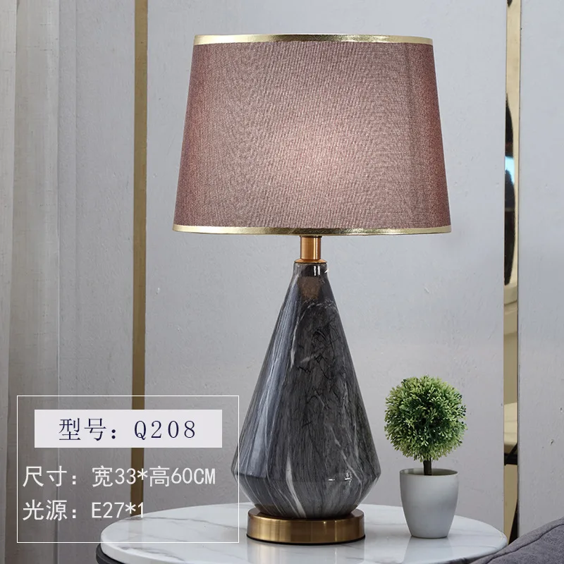 Nordic 220V 110V E27 Ceramic Bedside Table Lamp Modern Simple Creative Table Light