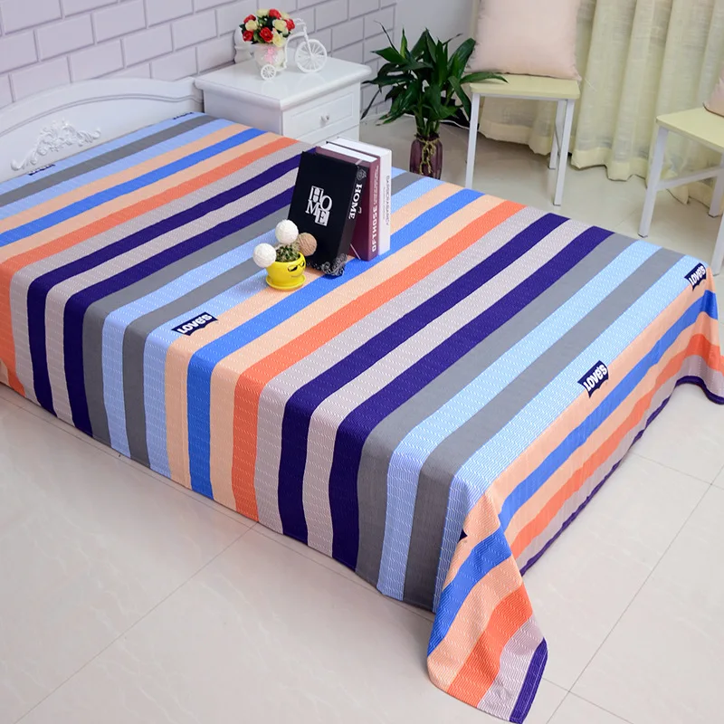 

Comfortable Bedding Sheets Soft Polyester Stripe Floral Printed For Home Decor Linen single piece plant cotton t