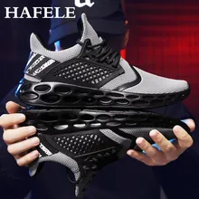Новинка, уличная Мужская обувь для бега, светильник для бега, прогулочная спортивная обувь, толстая подошва, дышащая обувь, большие кроссовки, мужская мода