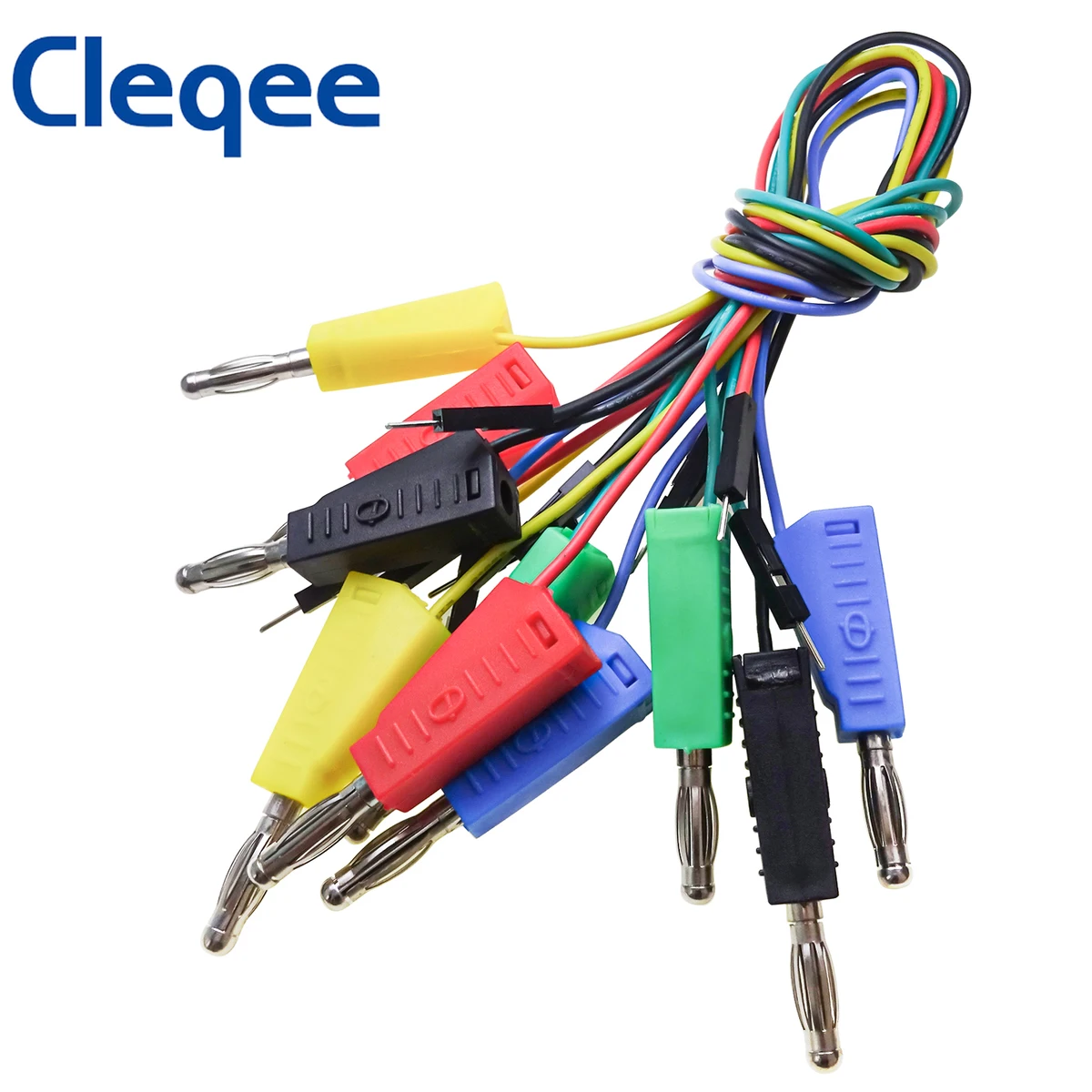 P1530 P1532 10PC Jumper Wires Male to 4mm Stackable Banana Plug Silicone Dupont Cable Electronic DIY Kit for Arduino Breadboard — view 4