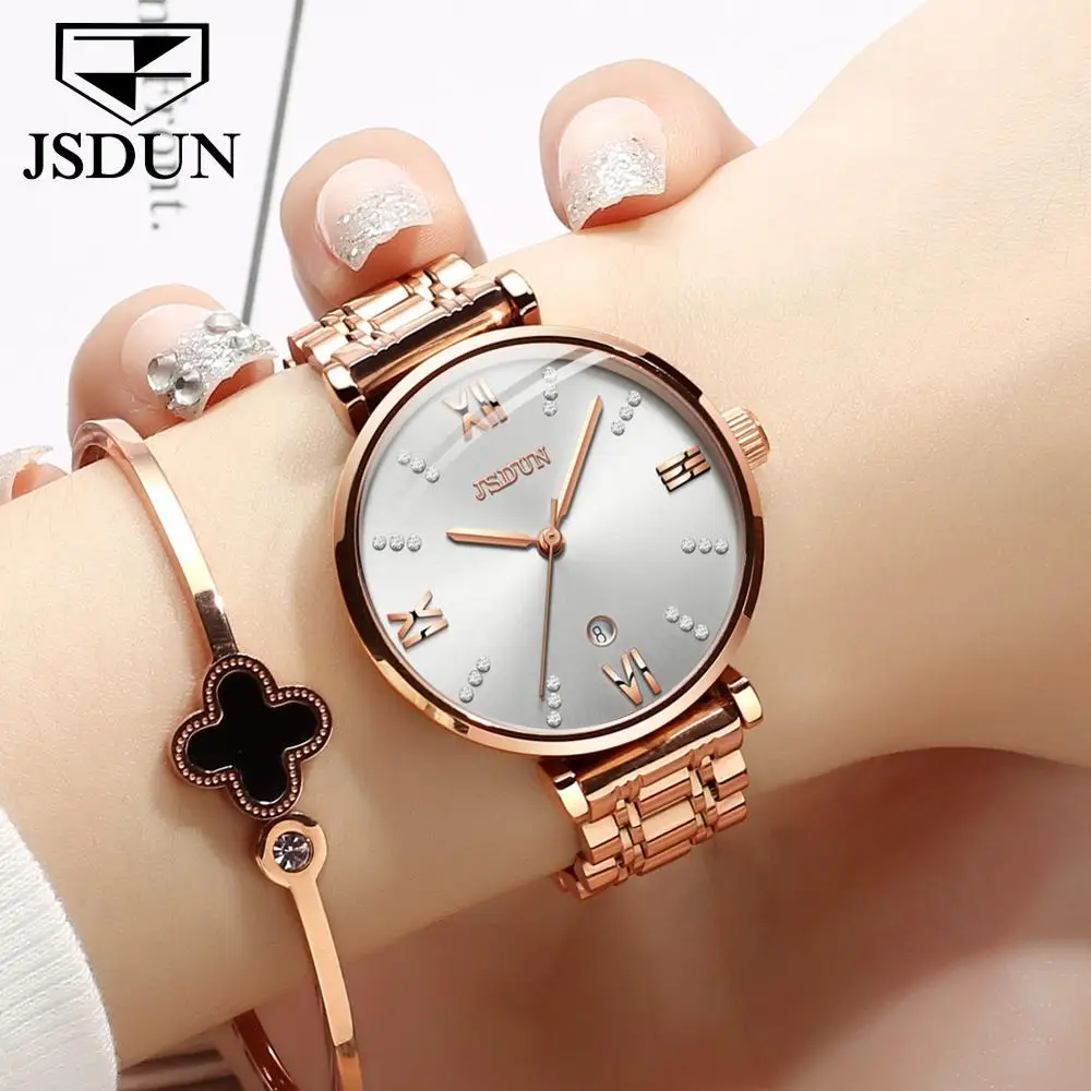 

Watch Ladies Watch Double Display High-end Waterproof Luxury Sapphire Mirror Design Fashion Casual Banquet Boutique Digital Quar