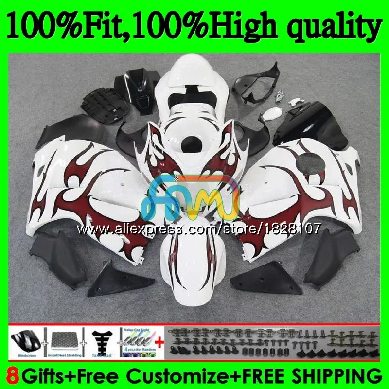 Инъекции для SUZUKI Hayabusa GSXR-1300 GSXR 1300 56BS. 223 GSXR1300 08 09, 10, 11, 12, 2008 Красный Пламя 2009 2010 2011 2012 обтекатель - Цвет: No. 1