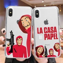 LA Casa De Papel Bella ciao heist money heist Испания ТВ прозрачный силиконовый чехол для телефона iPhone Xs SE 5s 6 6S Plus 7 8 Plus X XR XS MAX