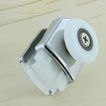

2PCS Accessories Top Bottom Shower Roller Smooth Slide Door Hardware Home DIY Durable Sturdy Bathroom WHeel Low Noise Practical
