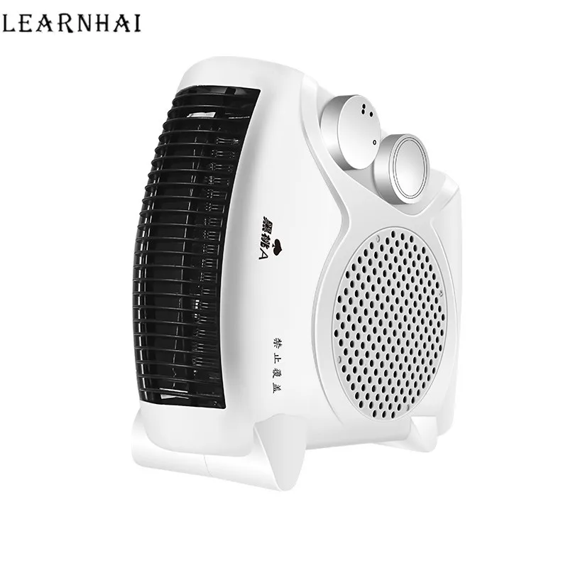 LEARNHAI 220V 500-1000W электрический мини-вентилятор обогреватель Отопление зимние теплые настольный домашний сад штепсельная вилка американского стандарта D4 Рождественский подарок - Цвет: Белый
